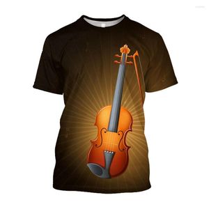 Camisetas de hombre Jumeast 3D música guitarra notas impresas Hip Hop camisetas Harajuku Kpop camisa para hombres moda Casual goteo YK2 ropa juvenil