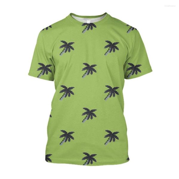 T-shirts pour hommes Jumeast 3D Palm Tree T-shirts imprimés Hawaiian Beach Oversized Mens Streetwear Tops Aesthetic Clothing Loose T-shirty