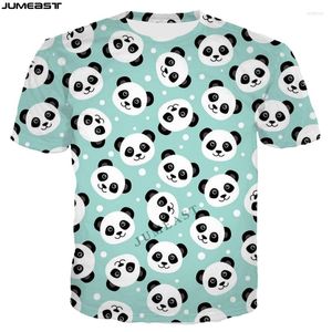 Camisetas para hombre Marca Jumeast Hombres/Mujeres Camiseta impresa en 3D Animal encantador Panda Hip Hop Moda Camisa de manga corta Jersey deportivo Tops Camisetas