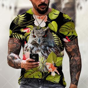 T-shirts voor heren Jungle Animal Series Zomer 3D Print T-shirt Mannen Vakantie Travel Strand Party Kleding Mode Korte Mouw Extra grote Tees 6XL