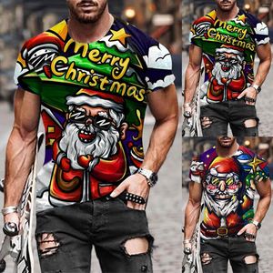 Heren t shirts junioren actieve mannen herfst winter casual korte mouw kerst 3d grote en lange afbeelding voor herenhemdpakket