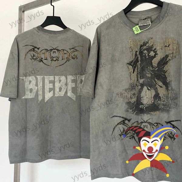 T-shirts Hommes Justin Bieber T-shirt lavé Hommes Femmes Haute Qualité Saint Michael Tops T-shirt T240112