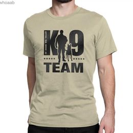 T-shirts voor heren K9 Team K9 Unit Malinois T-shirts Heren Puur katoen Casual T-shirt Ronde kraag Belgische hond Tees Korte mouw Kleding Grafisch 240130