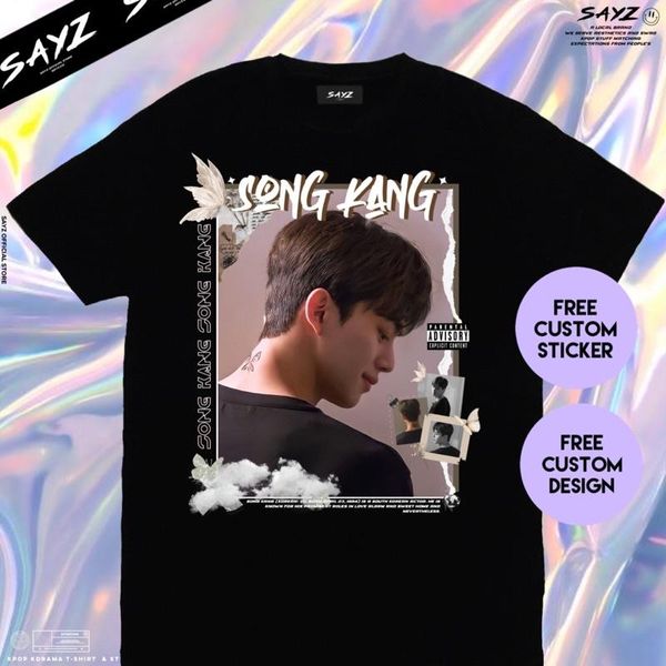 T-shirts pour hommes Kaos SongKang Kdrama néanmoins Ver personnalisé Kpop par SayzStreetwear hommes t-shirt femmes