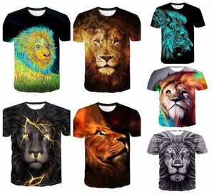 T-shirts pour hommes Kaseetop Creative Cool Motif Lion Imprimer Impression 3D Punk Gothique Rue Mode Vêtements Hommes Manches Courtes Plus La Taille T171