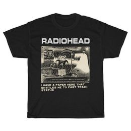 Hommes s t shirts kaus gambar radiohead utuk pria kasual rétro atasan lengan pendek katun 100 musim panas streetwear batu pakaian y2k 230517