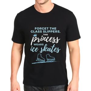 T-shirts T-shirts Kawaii Retro T-shirt Ice Skating Skates Princess Figure Girl Mens O Hals Anime Top T-shirt