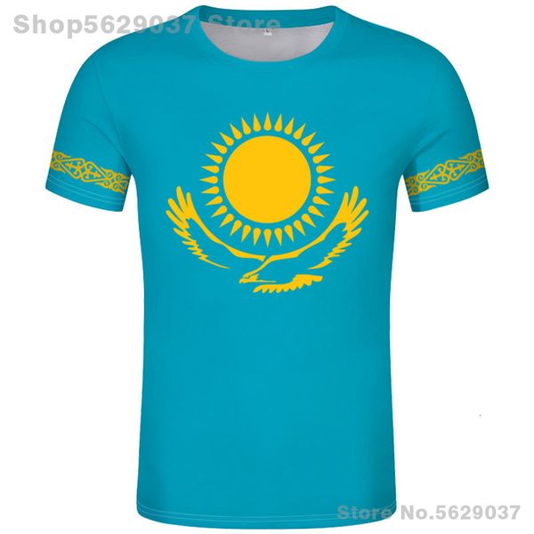 T-shirts masculins Kazakhstan T-shirt DIY Numéro de nom sur mesure gratuit Kaz T-shirt Nation Flag russe Kazakh Country College Imprimer les vêtements 230728