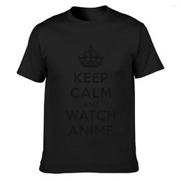 Heren t shirts blijven kalm en kijken anime shirt comfortabel voorjaar herfst vintage normaal aangepaste maat s-5xl zonlicht korte mouw