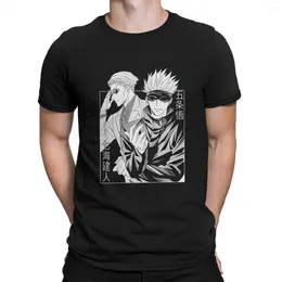 Camisetas para hombre Kento Nanami Satoru Jujutsu Kaisen Anime camisa gótica cuello redondo camiseta Harajuku ropa poliéster