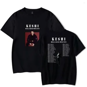 T-shirts pour hommes Keshi The Hellheaven Tour Merch Tee Shirt Round Col Colte à manches à manches Harajuku Top Casual Casual Casual