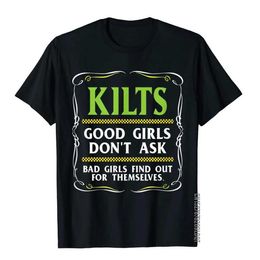 T-shirts masculins kilts bonnes filles ne demandez pas au tshirt pour hommes drôle tee écossais cool t-shirt homme coton t-shirt drôle t-shirt chaud j240426