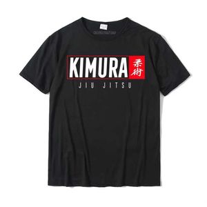 T-shirts voor heren Kimura-Jujutsu-shirt-bjj-Braziliaanse vechtsporten T-shirt grafisch ontwerp katoenheren Top Fashion T-shirt J240419