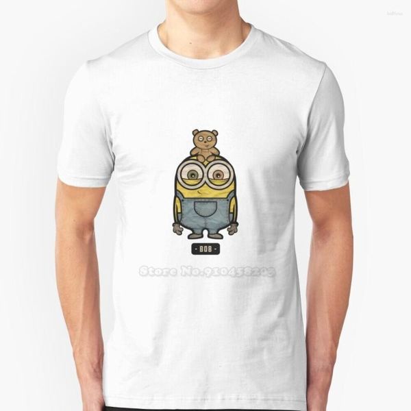 Camisetas de hombre King Bob Camiseta de manga corta Harajuku Hip-Hop Tee Tops Divertido Lindo Película de dibujos animados Amarillo Cool Fun Banana Geek Nerd Film