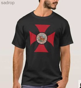 Camisetas para hombres Camiseta de la cruz sellada del Templo Knight 100% Algodón O-cuello de verano Manga corta Camiseta Mensor Camiseta S-3XLXW