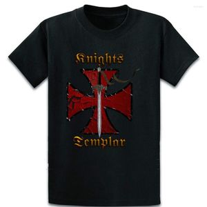 T-shirts pour hommes chevaliers Templiers Crusaders Symbole Cross Samurai Sword T-shirt. Coton Coton Short à manches à manche