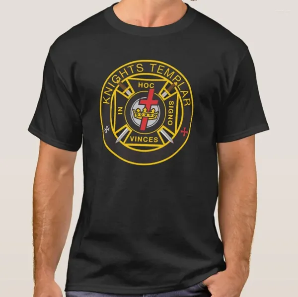 T-shirts masculins Knights Templar Military Commandery Badge Shirt.T-shirts décontractés en coton à manches courtes s-3xl