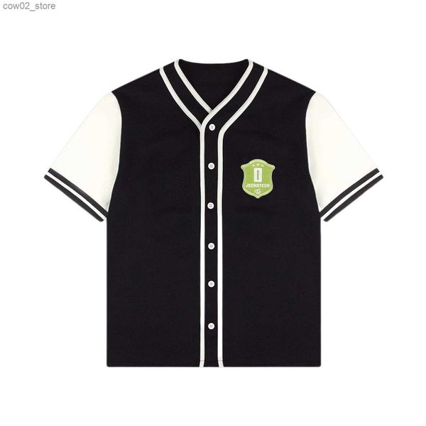 T-shirts hommes KOOP TWICE 5TH WORLD TOUR Jersey Streetwear Harajuku Bouton mince Baseball Uniforme Baseball Jersey Hommes / Femmes Q240201