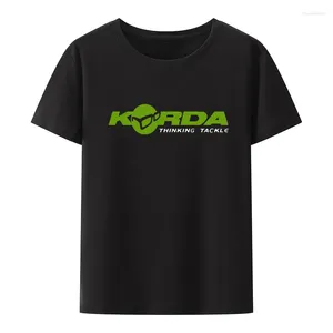 Camisetas para hombre Korda inspirado Tribute hombres Casual Cool Modal manga corta pesca pesca carpa ocio Camping camiseta camisetas