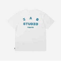 Camisetas para hombres Nicho coreano Marca moderna IAB Studio Tokyo Tokio Letter Letter Estampus Camiseta de manga corta de algodón suelto