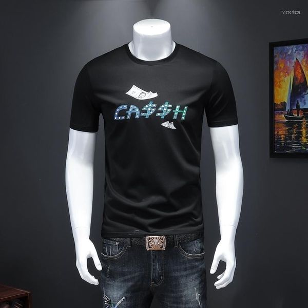 Camisetas para Hombre, camisa coreana de verano, camiseta informal estampada para Hombre, Amisetas para Hombre, ropa de diseñador, marca 2022, camiseta de manga corta