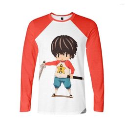T-shirts pour hommes Kotaro vit seul T-shirt 3D Streetwear à manches longues mode chemise pièce Cool Anime femmes hommes printemps T-shirt