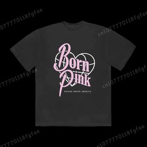 T-shirts masculins Kpop BP Concert T-shirts Fashion Summer Clothes Men Femmes Née Vêtements T-shirts Princes loisirs Sport Black Courtes courtes J240522