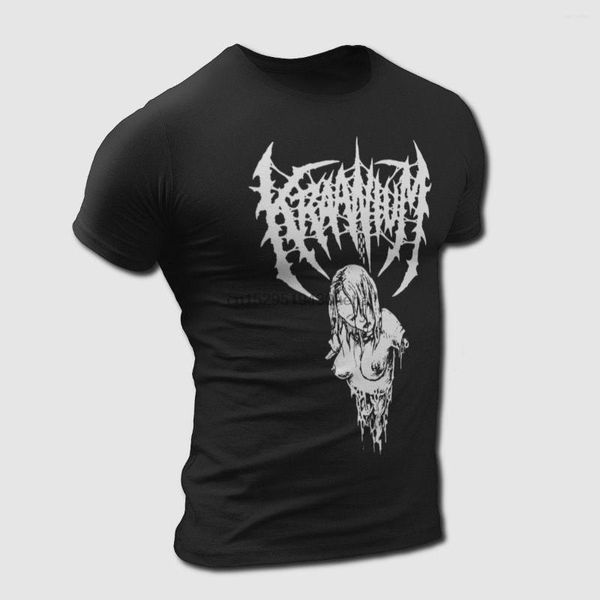 T-shirts pour hommes T-shirt Kraanium Artwork Brutal Death Black Metal Merch Chemise unisexe