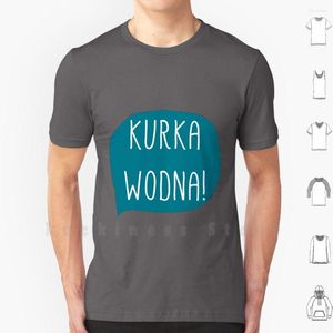 Heren t shirts kurka wodna-polish woord shirt 6xl katoen cool tee pools spreekwoord polen zin blauw wit grappige citaat citaat oud creatief