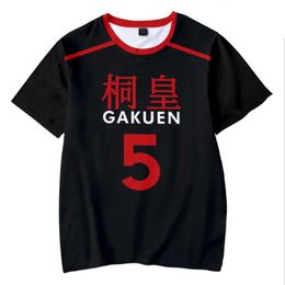 T-shirts voor heren Kuroko No Basket Gakuen Aomine Daiki School Uniform 3d heren basketbal t-shirt grappige korte mouw t-shirt cosplay Come Z0421