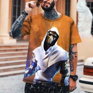 T-shirts pour hommes KYCK chemise pas de personnage de guerrier en acier stimulant beau haut imprimé en 3D T-shirt à col rond surdimensionné 9XL