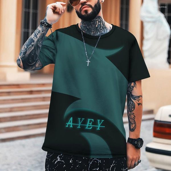 Hommes t-shirts KYCK chemise rayé Design sweat décontracté impression 3D haute qualité Lycra coton ample surdimensionné 9XL