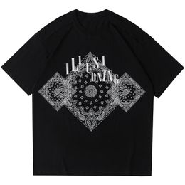 Mannen T-shirts LACIBELE Tees Hip Hop Harajuku Bandana Paisley Patroon Print T-shirts Losse Streetwear Mode Toevallige Korte Mouw Tops Unisex