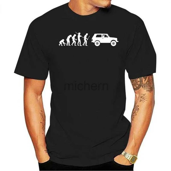 T-shirts masculins Lada Niva Evolution Waz Russian Off Road Vehicle 4x4 T-shirt Fun Che Guevaratshirt Design Street Top Retro Retro Casual Top D240509