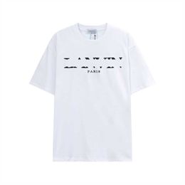 T-shirts pour hommes Lanvins T-shirt Designer manches courtes Crewneck Tees Mode Casual Hommes et femmes Premium Coton Séchage rapide Sports 2024 Été Vx07