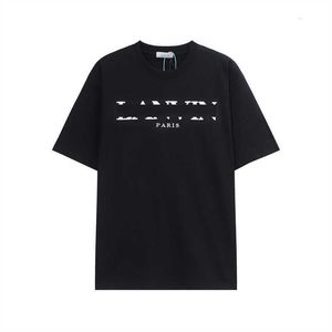 T-shirts pour hommes Lanvins T-shirt Designer manches courtes Crewneck Tees Mode Casual Hommes et femmes Premium Coton Séchage rapide Sports 2024 Été 0ltu