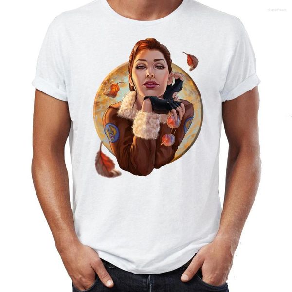 T-shirts pour hommes Lara Croft Tomb Raider Artsy Impressionnant Illustration Mode Drôle Haute Qualité Impression Graphique T-shirt Coton Col Rond T-shirt