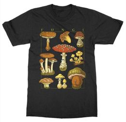 T-shirts pour hommes Dernières lettre d'impression dessin animé T-shirt Crazy Mushroom Fungal Plant Garden Art Fruit Fleur Q240515