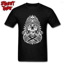 Heren t shirts nieuwste mannen punk schedel T-shirts mes fight t-shirt jongens funky t-shirt zwarte witte tops katoenen kleding 3d piraten streetwear