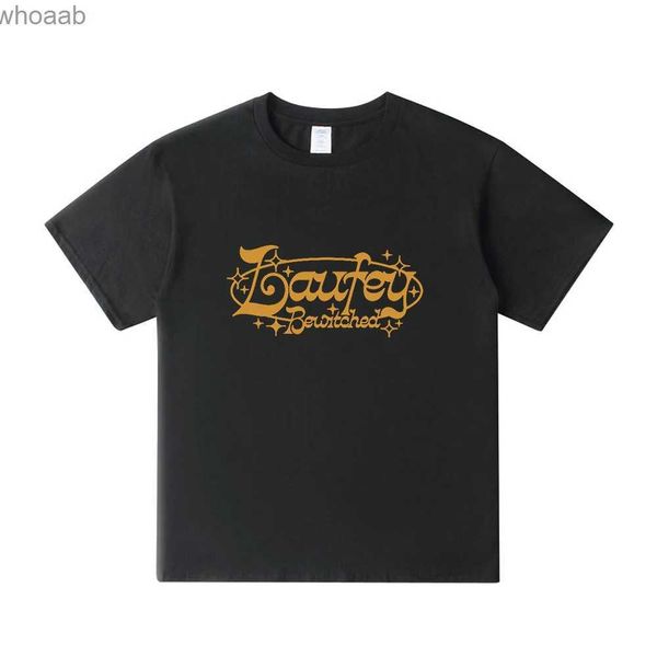 Camisetas para hombres Laufey Cosmic Baby Tee Bewitched Album Merch T-shirt 2023 World Tour Crewneck Manga corta Streetwear Hombres Mujeres Ropa de moda 240130