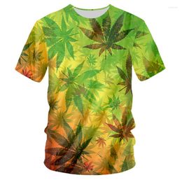 Männer T Shirts Blätter 3D Gedruckt Frauen Männer Sommer Casual Tees Kurzarm T-shirts Drop Benutzerdefinierte Übergroßen