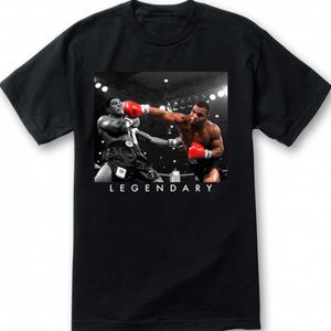 T-shirts masculins T-shirt de fan de boxe Mike Tyson Legendaire.Coton d'été à manches courtes et à col