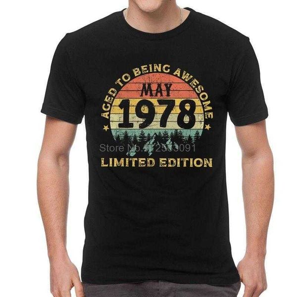 T-shirts pour hommes Les légendes sont nées en mai 1978 T-shirts âgés pour hommes
