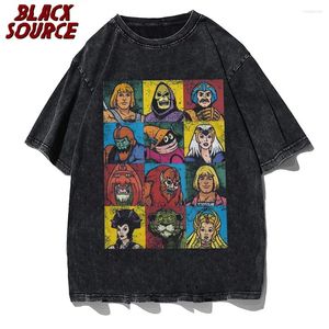 T-shirts voor heren Vrije tijd He-Man en vrienden T-shirts Heren O-hals katoenen shirt Masters Of The Universe T-shirts met korte mouwen Grafisch bedrukte kleding