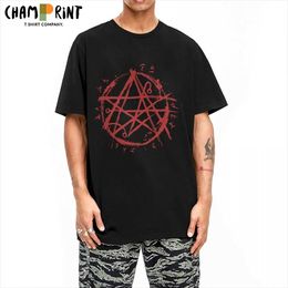 T-shirts masculins loison Necronom Sygil Lovecraft Symbol Occult T-shirts Men Round Coule 100% coton T-shirt Short Slve T-shirt 6xl Tops T240425