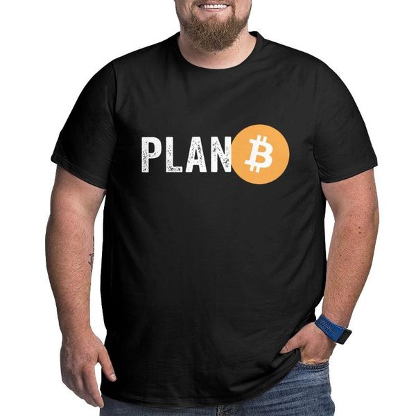 T-shirts pour hommes loisirs Plan B crypto-monnaie coton pour hommes crypto-monnaie grands t-shirts grande taille 4XL 5XL 6XL vêtements