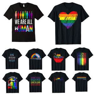 Heren t shirts lgbt regenboog 3d shirt met korte mouwen mannen en vrouwen lgbtq kleding t-shirt voor dames top regenboog-tees