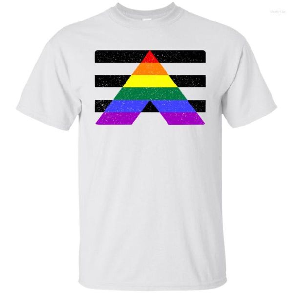 T-shirts pour hommes Lgbt Straight Gay Ally Pride Flag For Hetero Black T-Shirt S-2Xl Gift Funny Tee Shirt