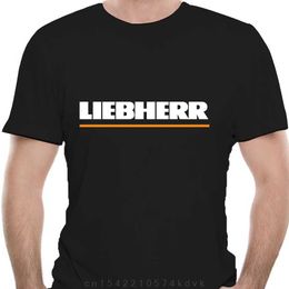 Camisetas de hombre Liebherr Construction Vehicle Crane Camiseta negra Unisex L230217
