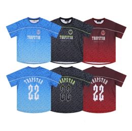 T-shirts masculins Limited Nouveau trapstar London T-shirt masculin à manches courtes à manches bleues unisexes pour hommes Fashion HARAJUKU TEE TOES MALI-THIRTS Vêtements de mode Y56766